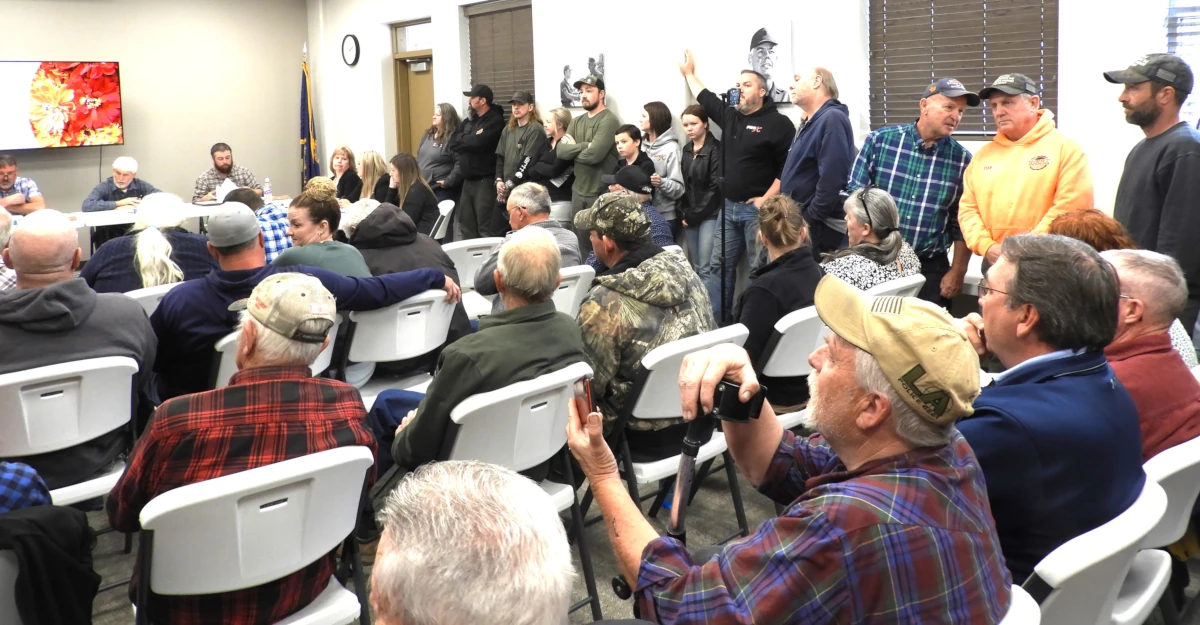 Meeting ends when crowd grows to violate fire code