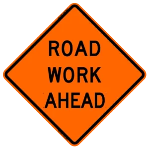 Road work ahead