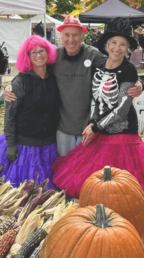 Denise Crichton, Jim "the Cornman" and Carolyn Birrell