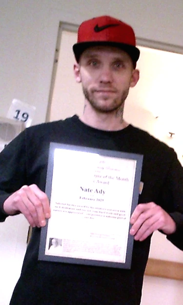 Nate Ady March Restorium Employee of the Month