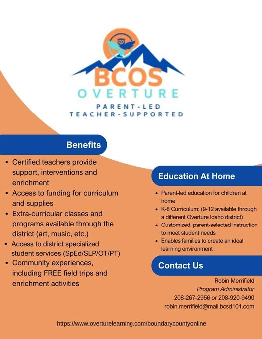 Boundary County Online School – Now taking applications for 2025/2026