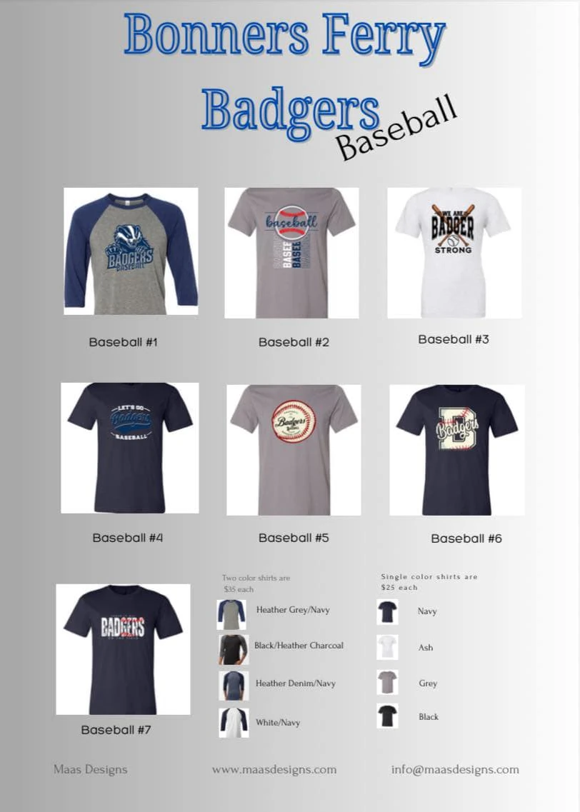 Badger Baseball shirts for sale – By Maas Designs