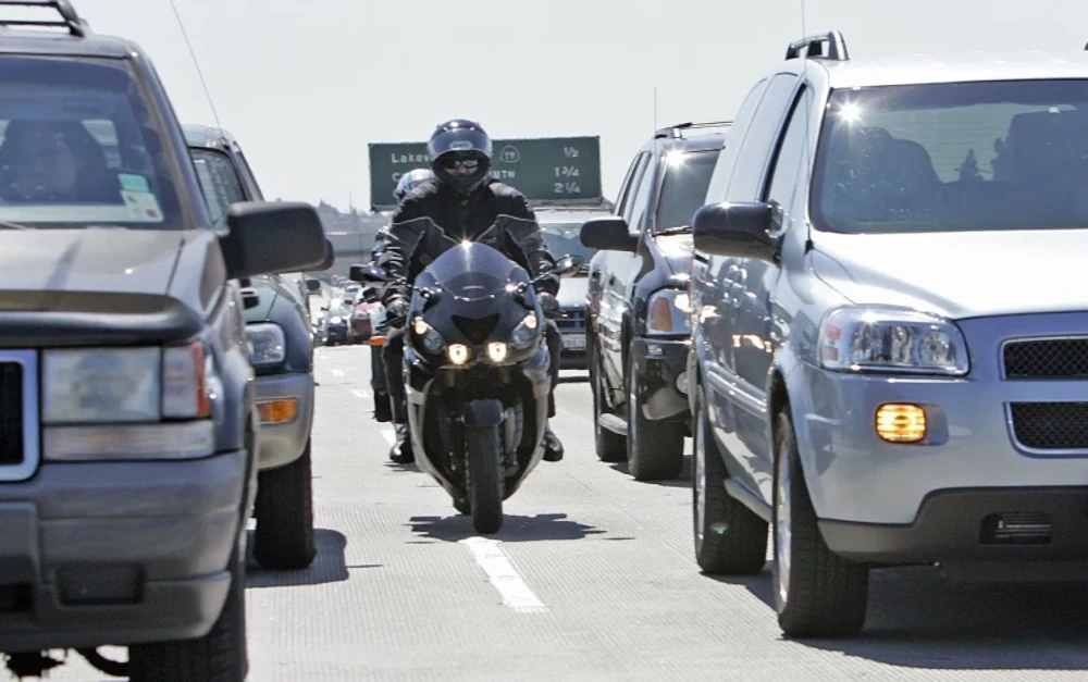 Lane splitting is illegal in Idaho