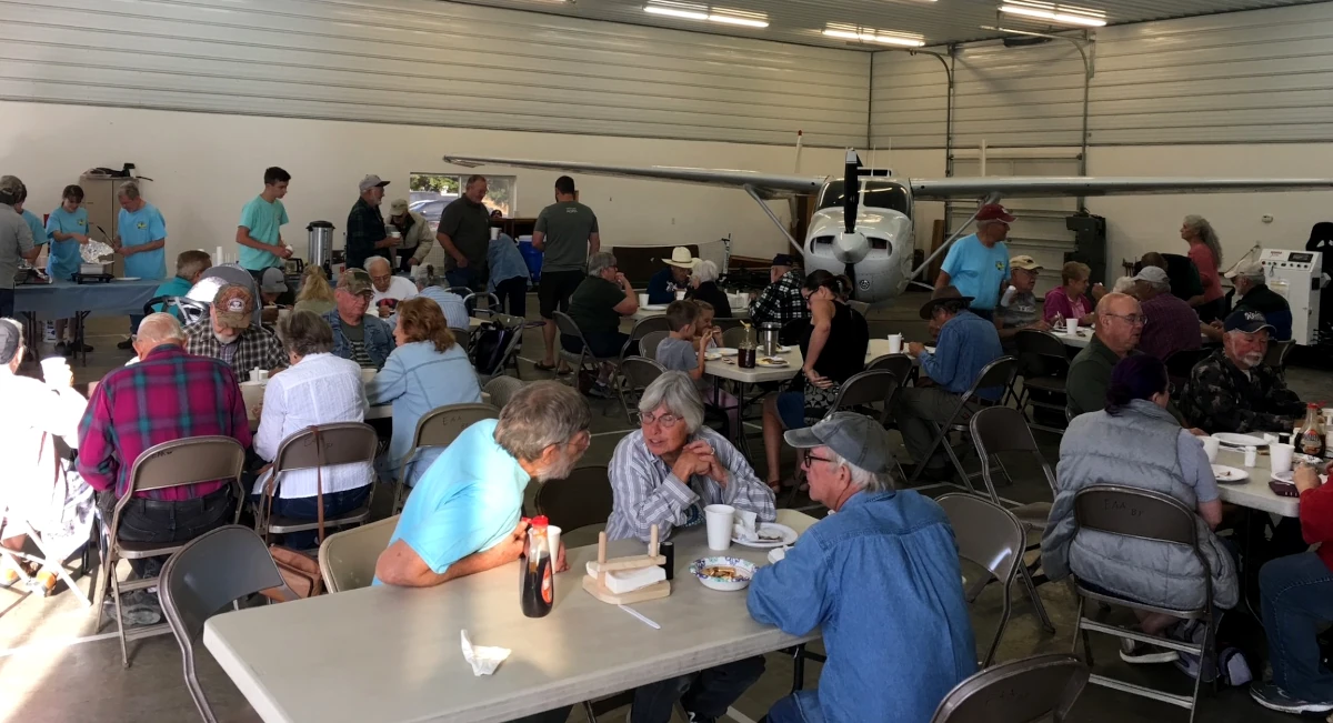 Huckleberry pancake breakfast season at the airport kicks off