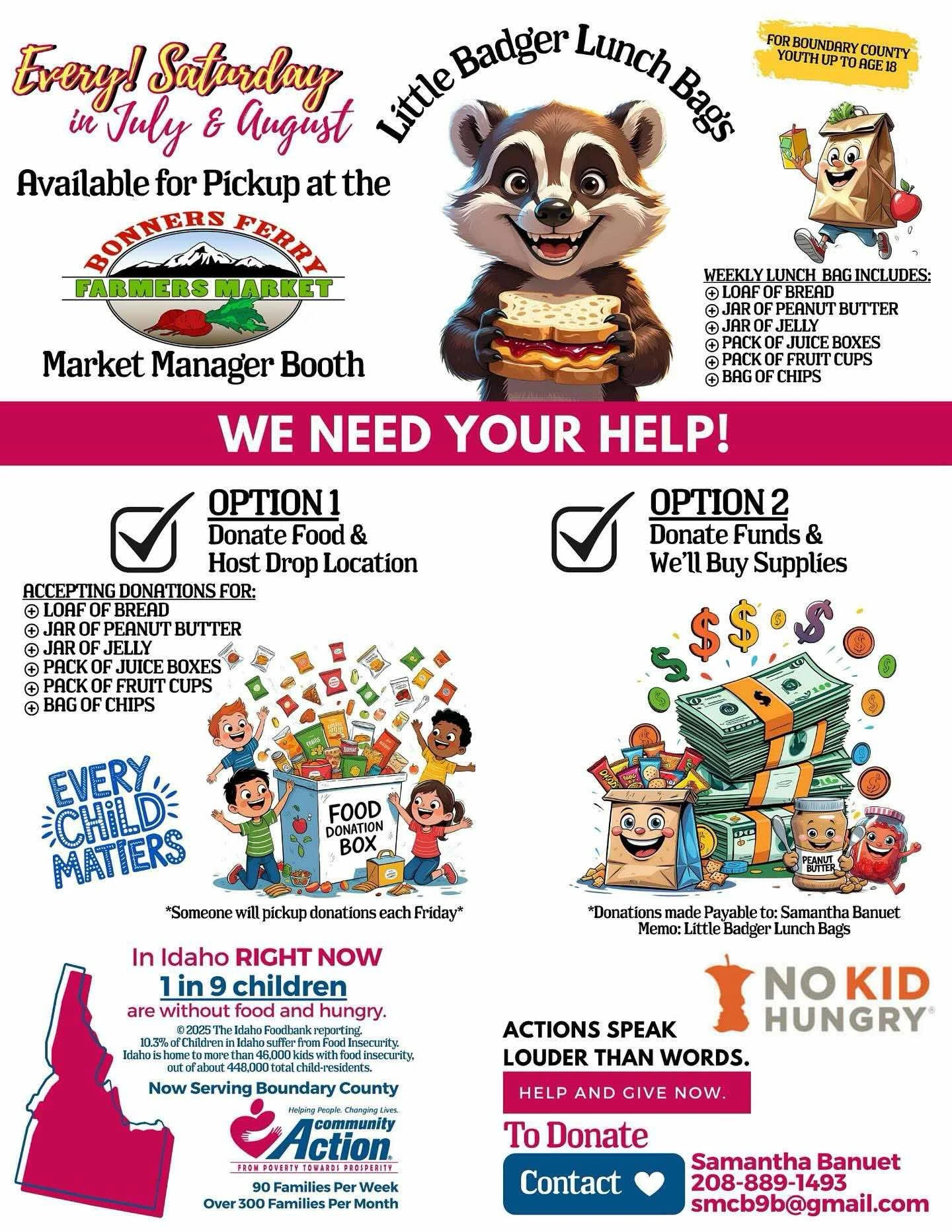 Little Badgers Lunches – No child goes hungry