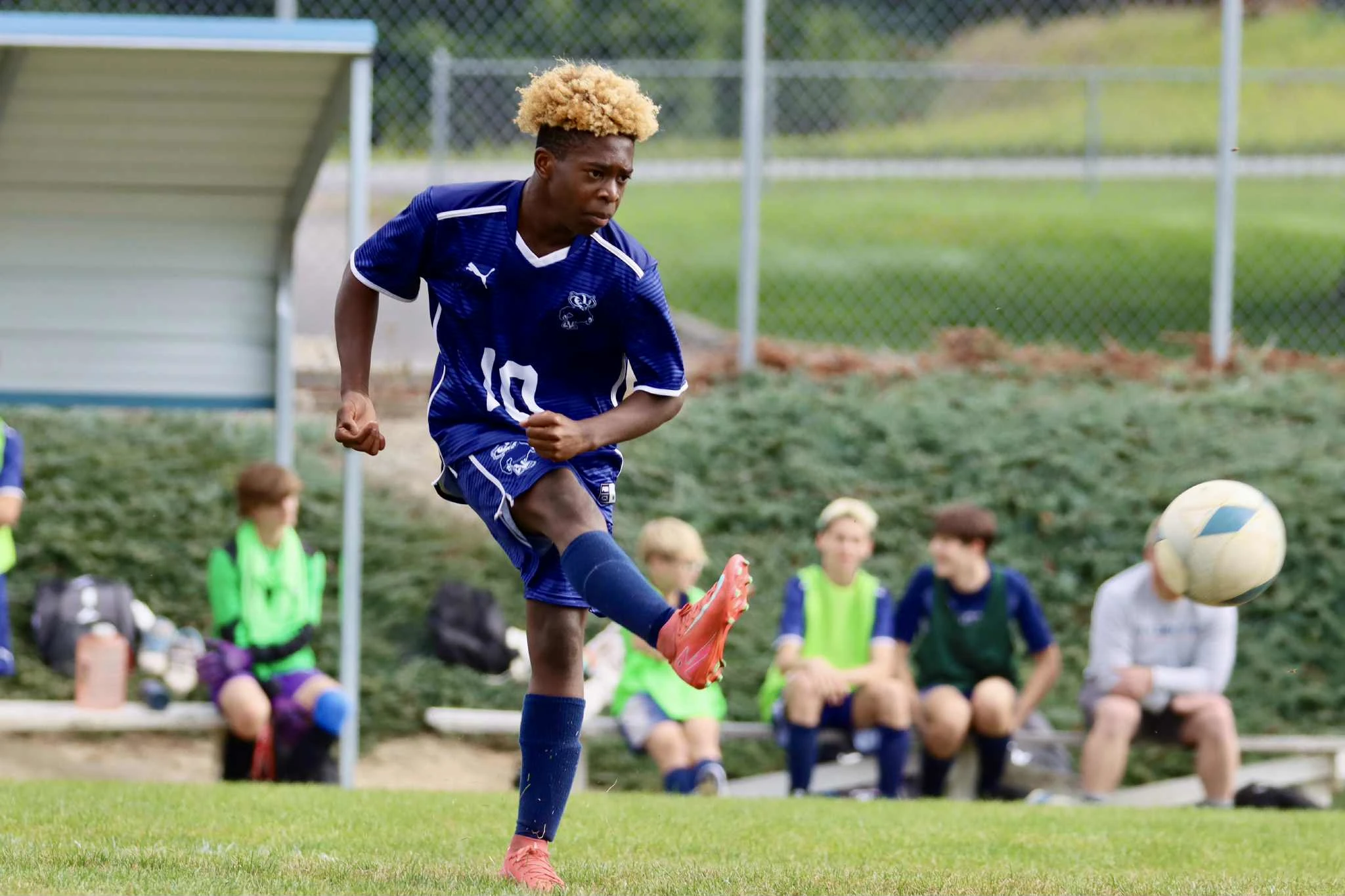 Boys varsity soccer for the conference win