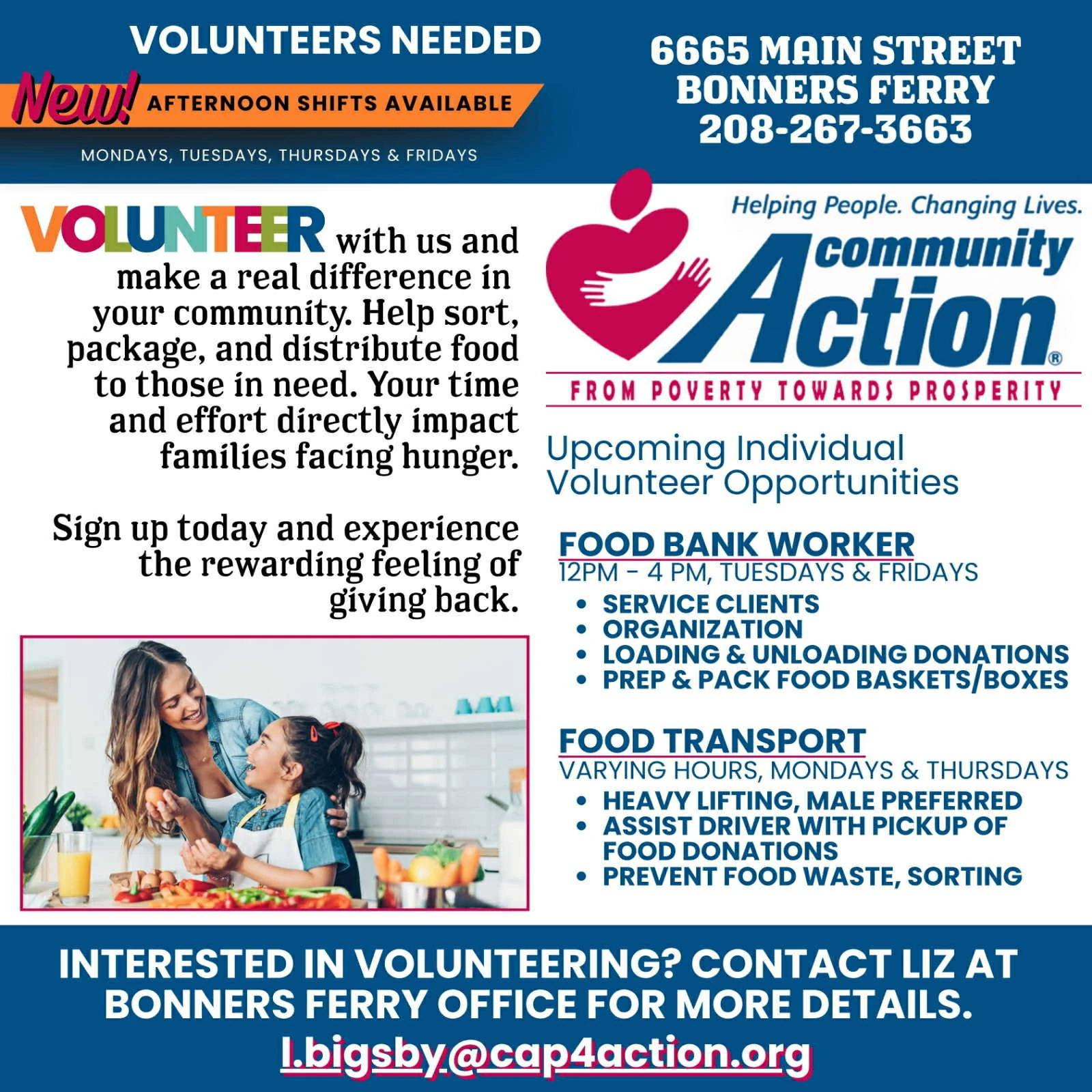 Volunteers Needed at Community Action