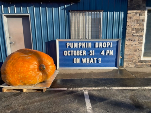 Added bonus at today’s Boundary Tractor Pumpkin Drop